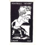 BARRATT, Football Stars, Blair (Clyde), Sweets are Pure back, VG