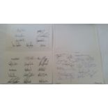 RUGBY UNION, signed blank fold-over cards, 1998, Scotland (17 signatures) v Ireland, inc. Bullock,