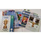 RUGBY, programmes, inc. 1999 Cup Final, Australia v France; play-offs, SA v NZ (with ticket); SA v