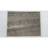 CRICKET, press photos, Australia v England, 1958/9, showing Bailey c Harris b Martin, Milton lbw