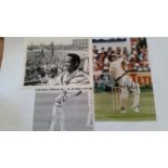 CRICKET, signed photos, Gary Sobers (with 1970 Guinness Trophy at The Oval), Ricky Ponting (