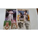 CRICKET, signed photos by England test players, inc. Caddick, Thorpe, White, Amiss etc, 8 x 10 (5)