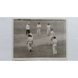 CRICKET, press photos, Australia v England, 1958/9, showing Simpson b Statham, Cameron stumped,