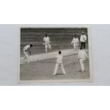 CRICKET, press photos, Australia v England, 1962/3, showing Benaud batting off Trueman, Mackay