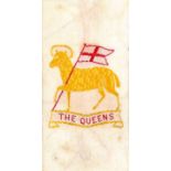 ANSTIE, Regimental Badges, The Queens colour variation (red & gold), very scarce, EX