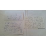 RUGBY UNION, signed blank fold-over cards, Wales, v France 1992 (18 signatures), inc. Delaney,