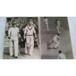 CRICKET, press photos, Australia in England, 1948, showing Hardstaff c Miller b Johnstone, Washbrook