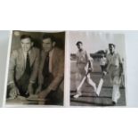 CRICKET, press photos, Australia v England, 1946/7, showing Bedser & Wright walking off, Bedser