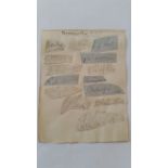 CRICKET, signed clipped pieces (laid down to album page), Gloucester, 1930s, 14 signatures inc.