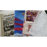 FOOTBALL, Barcelona selection, inc. brochures, newspapers, El Mundo Deportivo, Sport etc., programme