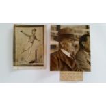 CRICKET, press photos, early Australians, showing Noble h/s, Bardsley batting & civilian (2),