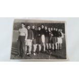 FOOTBALL, press photo showing Wales in training kit at Hampden Park before the Scotland v Wales