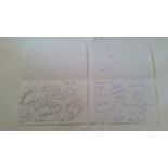 RUGBY UNION, signed blank fold-over cards, 1991, Wales, v Western Samoa (18 signatures), inc.