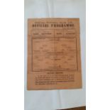 FOOTBALL, single sheet programme for Arsenal v West Ham, 21st Oct 1944, scores in ink, centre folds,