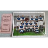 FOOTBALL, Cardiff City selection, inc. 1949/50 team photo, 8 x 6 (together with fixture card);