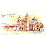 SMITH, A Tour Round the World, postcard backs, generally G, 8