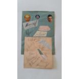 CRICKET, signed clipped pieces (laid down to album page), Nottinghamshire, 1930s, 13 signatures inc.