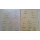 RUGBY UNION, signed blank fold-over cards, 1995, Wales (17 signatures) v France, inc. Clement,
