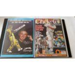 CRICKET, signed magazine pages, photos, trade cards etc., inc. Darren Lehmann, Jason Gillespie,