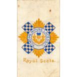 ANSTIE, Regimental Badges, Royal Scots, colour variations (yellow/light blue & gold/dark blue), very