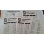 RUGBY UNION, World Cup 1987, team sheets, inc. opening game, England v Australia, semi-finals, N.