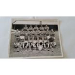 FOOTBALL, Cardiff City press photo, 1969/70 showing team with various trophies, line-up to