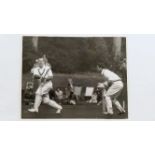 CRICKET, press photos, South Africa in England, 1960, showing Evans batting for Duke of Norfolk