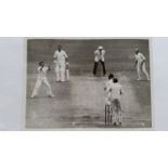 CRICKET, press photos, Australia v England, 1958/9, showing Bailey c Fisher b Walmsley, Statham c