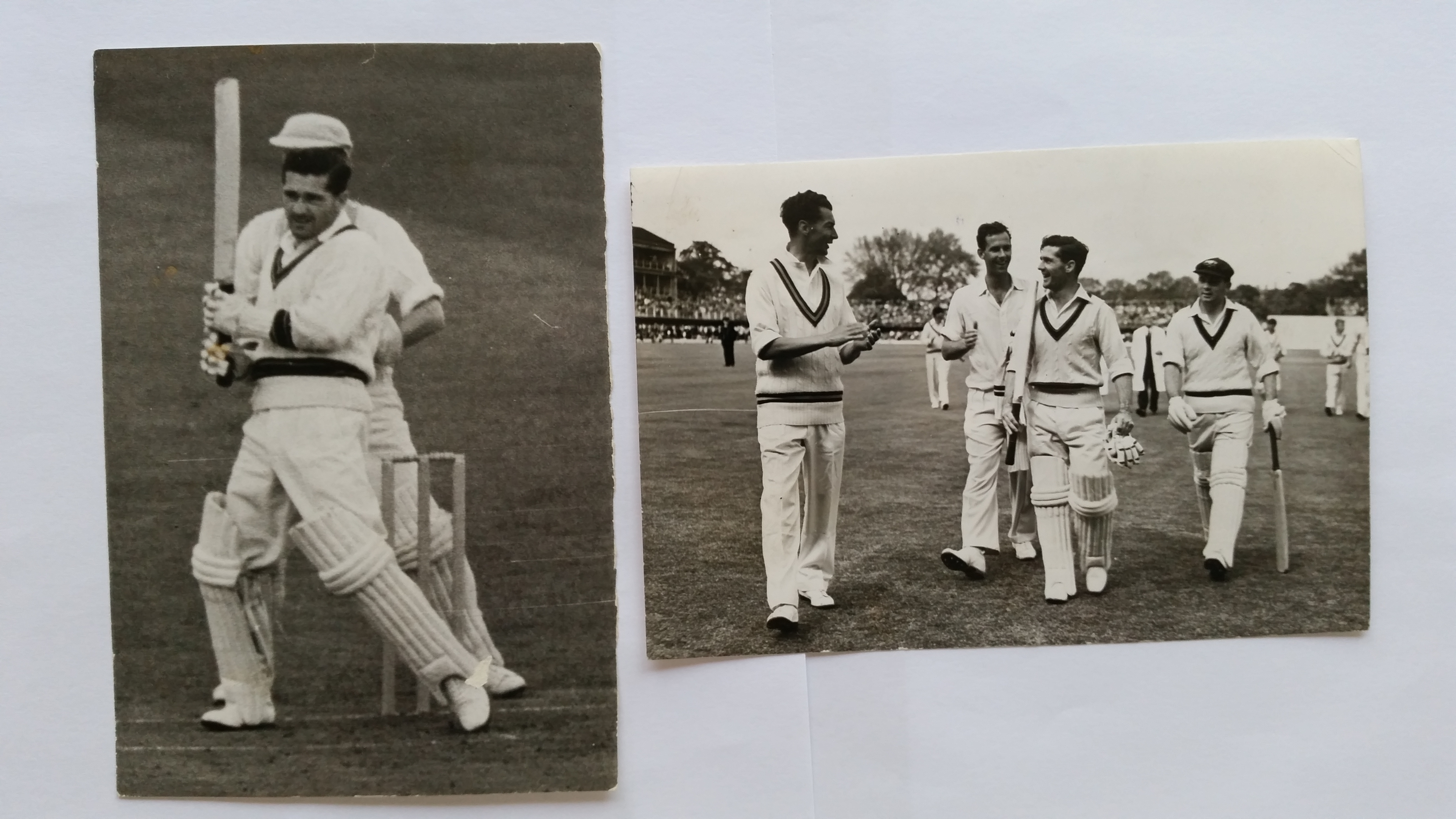 CRICKET, press photos, Australia in England, 1956, showing Harvey batting (2), Harvey & Rutherford - Image 5 of 8