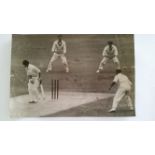 CRICKET, press photos, Australia v England, 1946/7, showing Washbrook batting & Tallon bowling in