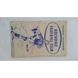 FOOTBALL, programme for Rochdale v Charlton Athletic, 8th Jan 1955, signed by four Rochdale