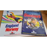 FOOTBALL, England home programmes, 1989-1999, inc. v Chile 1989, Brasil 1992, Nigeria 994, Mexico