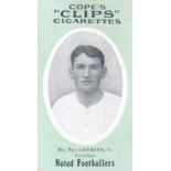 COPE, Noted Footballers (Clips), Nos. 64-70 (all Swansea rugby), 120 backs, creased (1), FR to VG,