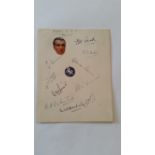 CRICKET, signed album page, Kent, 1937/8, ten signatures inc. Ames, Fagg, Valentine, Harding,