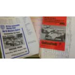 MOTOR RACING, programmes, 1970s-1980s, many with press releases & newspaper cuttings, VG to EX, 45+