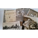 CRICKET, press photos, 1950s-1960s, inc. teams, action, portraits etc., 8 x 10 and smaller, many