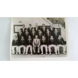 CRICKET, press photo, Australia in England, 1953, Australian team photo, Central press stamp to