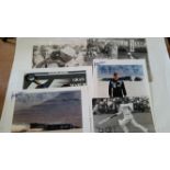 MOTOR RACING, signed press photos, John Surtees, in action on No. 3 bike at 1960 Isle Of Man TT;