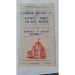 FOOTBALL, WARTIME PROGRAMME FOR MATCH PLAYED AT Wembley, 9th May 1945, Combined Services XI v
