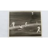 CRICKET, press photos, West Indies in England, 1963, showing Close & Titmus taking single, Close b