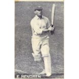 DOUGLASS, Cricket Season 1928-1929, No. 5 Hendren, Australian trade issue, neat trim (as issued),