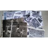 FOOTBALL, Wales 1958, World Cup in Sweden, selection of press photos, mostly action shots, some
