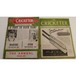 CRICKET, magazine, The Cricketers, 1948/9 Annual & issue for August 1948, each with coverage of 1948