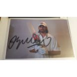 CRICKET, signed colour photos by Jason Gillespie, full-length walking off after scoring 201no (