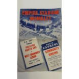 FOOTBALL, songsheet for 1954 FA Cup Final, Preston North End v West Bromwich Albion, centre fold,