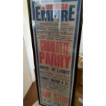 THEATRE, poster, Shoreditch Empire, 9/12/1912, inc. Charlotte Perry (Into the Night), Brothers