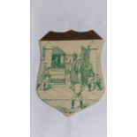 BAINES, shield-shaped rugby card, showing admission gate, VG