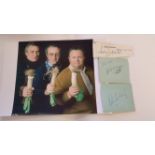 RADIO, The Goons, signed album pages & piece, by Spike Milligan, Peter Sellers & Harry Secombe, with