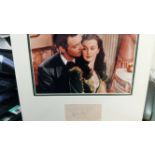 CINEMA, signed album page by Vivien Leigh, overmounted beneath large colour photo (11 x 8), with