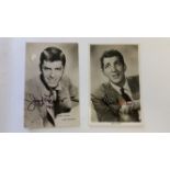 CINEMA, signed postcards by Dean Martin & Jerry Lewis, VG, 2